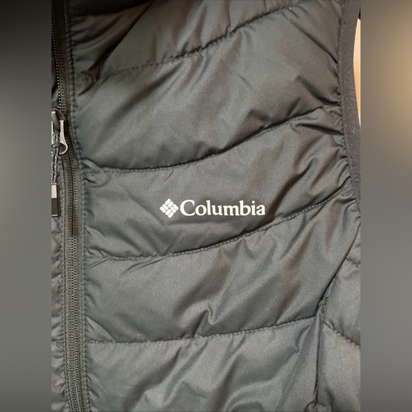 Womens Large Columbia Powder Lite II Vest Black Puffer Insulated Water Resistant - Picture 4 of 16